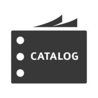 catálogo de iconos en blanco y negro vector