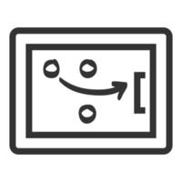 Black and white icon strategy vector
