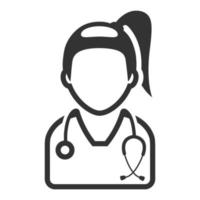 Black and white icon doctor vector