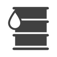 Black and white icon oil barrel vector