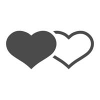 Black and white icon love couple vector