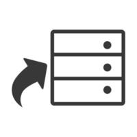 Black and white icon database vector
