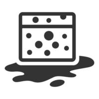 Black and white icon sponge cleaning vector