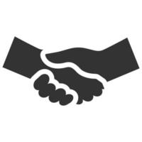 Black and white icon handshake vector