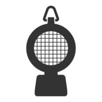 Black and white icon hazard light vector