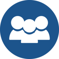 conception d'icônes de travailleur en cercle bleu. png