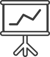 Growth Finance thin line icon, Business icon set. png