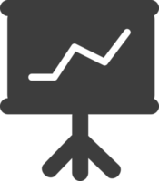 Growth Finance black shadow icon, Business icon set. png