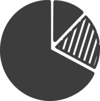 diagrama círculo icono de sombra negra, conjunto de iconos de negocios. png