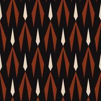 Ethnic tribal geometric style seamless pattern background. Batik, sarong red-black pattern. Use for fabric, textile, interior decoration elements, upholstery, wrapping. vector