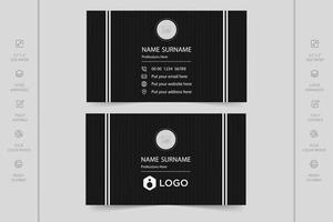 Colorful creative modern horizontal professional minimal company business card design vector