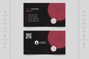 Colorful creative modern horizontal professional company business card design. Visiting card design. vector