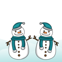 bonhomme de neige d'hiver mignon png