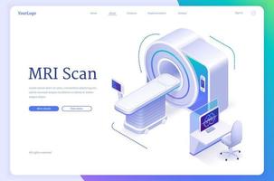 MRI scan, magnetic resonance imaging technology vector