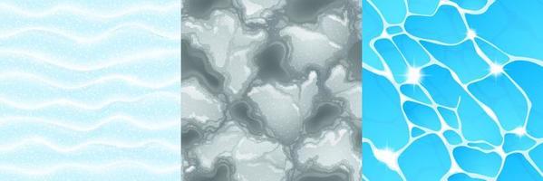 Textures of water, snow and slush vector