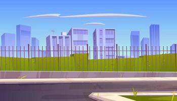 City skyline, urban view background, cityscape vector