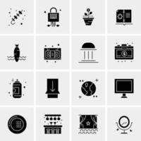 16 iconos de negocios universales vector ilustración de icono creativo para usar en proyectos relacionados con la web y dispositivos móviles