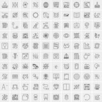 100 Business Icons for web and Print Material vector