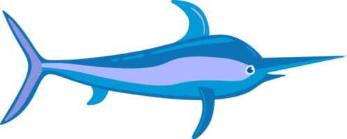 Swordfish sea animal. png
