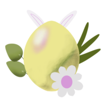 Easter egg yellow with decor. png