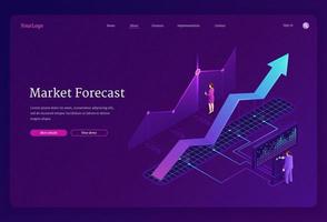 Market forecast, finance analysis and strategy vector