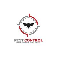 Pest control bee logo design vector