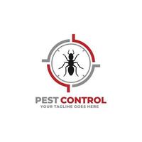 Pest control ant logo design vector