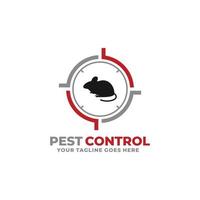 Pest control mouse rat logo design vector