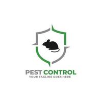 Pest control mouse rat logo design vector