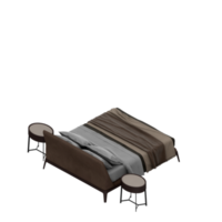 isometrico Camera da letto 3d rendere png