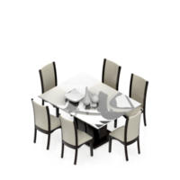 isometrische tafel reeks 3d geven png