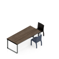 Isometric Table Set 3D render png