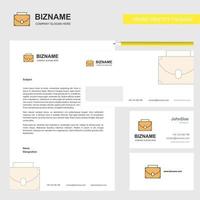 Briefcase Business Letterhead Envelope and visiting Card Design vector template