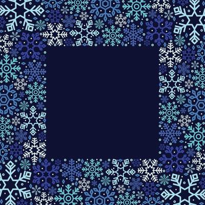 Snowflakes Winter Border Frame