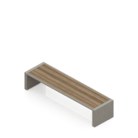 banc isométrique rendu 3d png