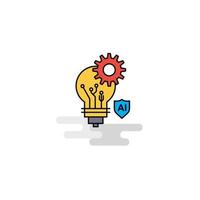 Flat Bulb setting Icon Vector