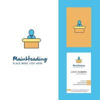 Reception Creative Logo and business card vertical Design Vector