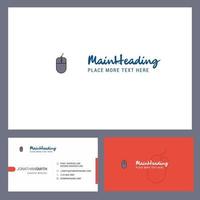 Mouse Logo design with Tagline Front and Back Busienss Card Template Vector Creative Design