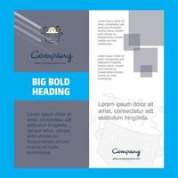 Robot Company Brochure Title Page Design Company profile annual report presentations leaflet Vector Background