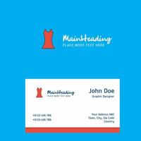 Dress logo Design with business card template Elegant corporate identity Vector