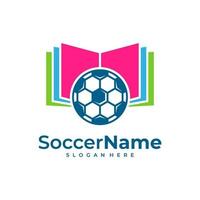 Book Soccer logo template, Football logo design vector