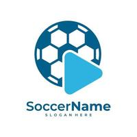 plantilla de logotipo de fútbol de juego, vector de diseño de logotipo de fútbol