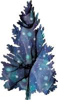 Blue Christmas Tree Vector, Pine Tree Abstract vector