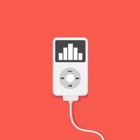 Audio music player flat vector illustration