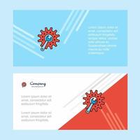 Gear setting abstract corporate business banner template horizontal advertising business banner vector