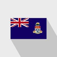 Cayman Islands flag Long Shadow design vector