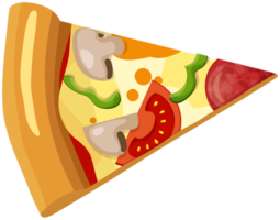 tranche de pizza fond transparent png