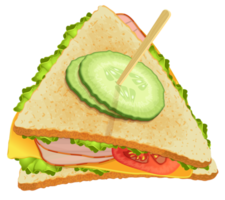 sándwich de triángulo fondo transparente png
