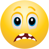 impaurito emoticon giallo colore png