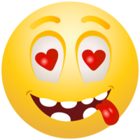 In Love Emoticon Yellow  Color png